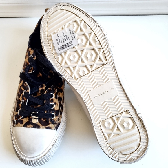 New ALL SAINTS Jazmin Haircalf Leopard Print Sneakers NWT Size 7 US/38 EU - Picture 15 of 15
